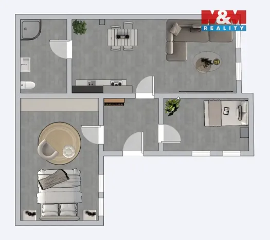 Pronájem bytu 2+1, Leština u Světlé - Štěpánov, 64 m2
