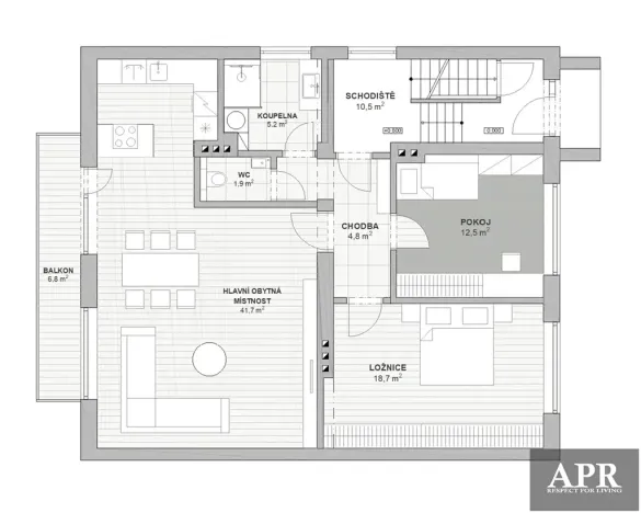 Prodej bytu 3+kk, Popovice, 85 m2