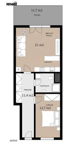 Prodej bytu 2+kk, Praha - Libeň, Českomoravská, 50 m2