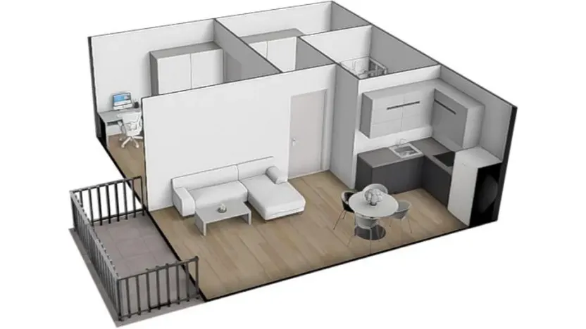 Pronájem bytu 2+kk, Brno - Černá Pole, třída Generála Píky, 56 m2