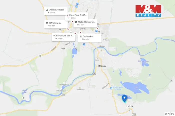 Prodej pozemku pro bydlení, Chotěšov - Losina, 951 m2