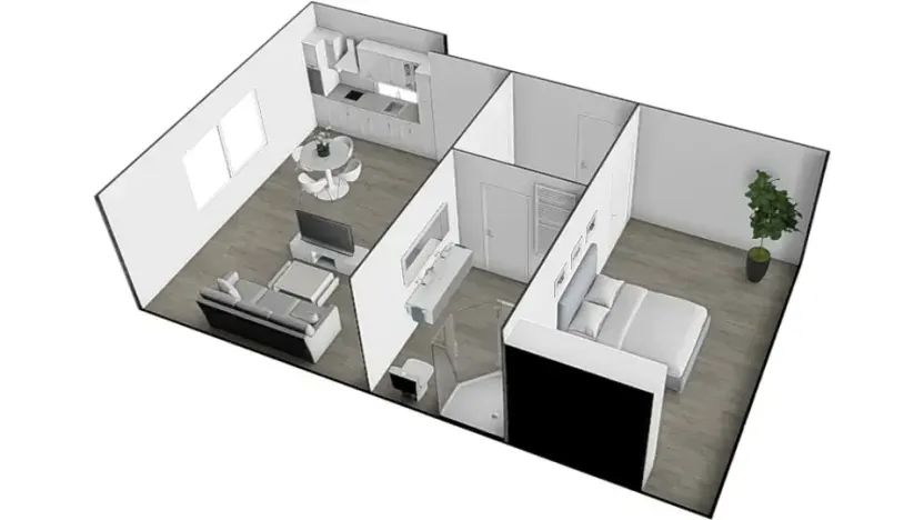 Pronájem bytu 2+kk, Brno, Černohorská, 48 m2
