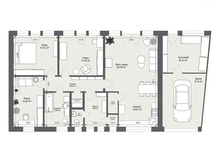 Prodej rodinného domu, Sluhy, 164 m2