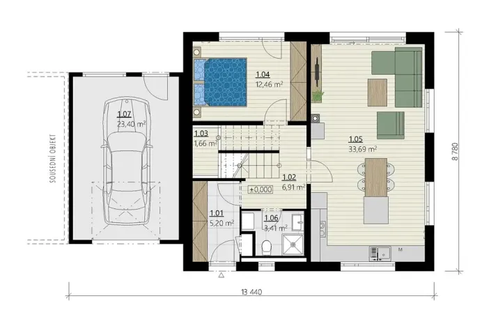 Prodej rodinného domu, Újezd u Brna, 130 m2