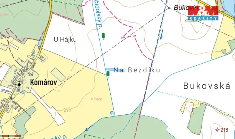Prodej louky, Kladruby nad Labem - Komárov, 2975 m2