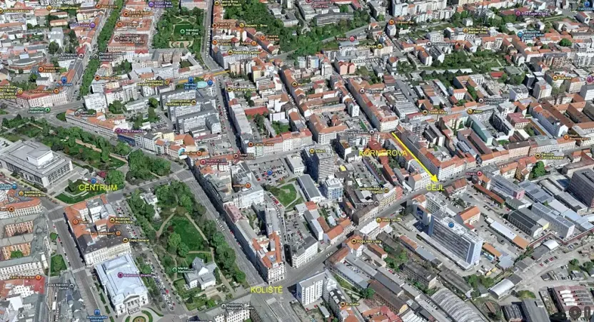 Pronájem bytu 1+1, Brno, Körnerova, 41 m2