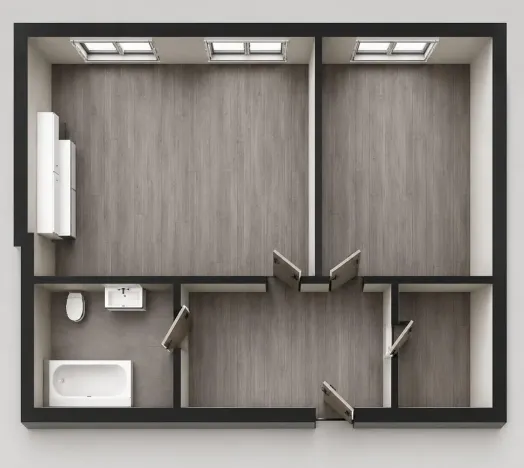Pronájem bytu 2+kk, Náchod, Borská, 60 m2