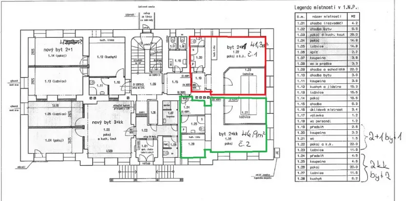 Pronájem bytu 2+kk, Peruc, U Koupaliště, 54 m2