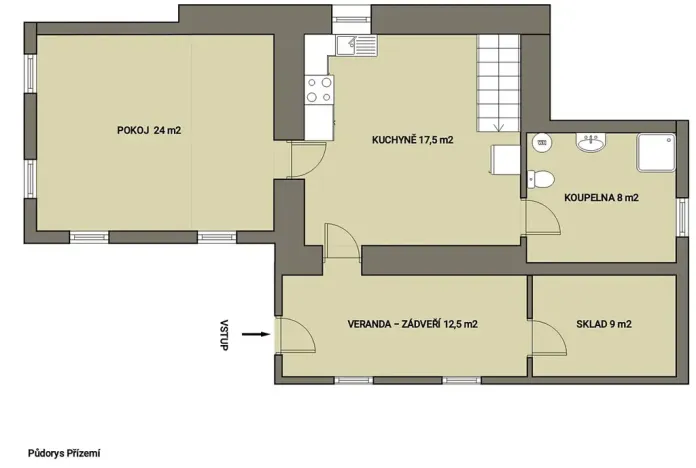 Prodej chalupy, Horní Kalná, 126 m2