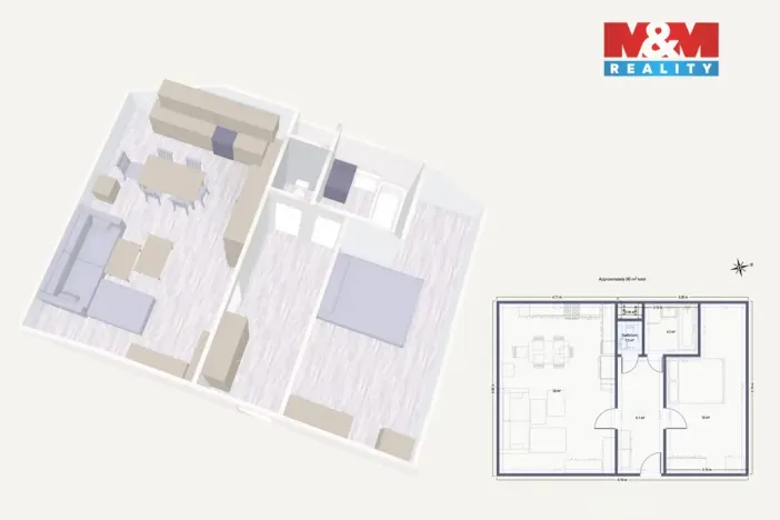 Prodej bytu 2+kk, Praha - Libeň, Na sypkém, 65 m2