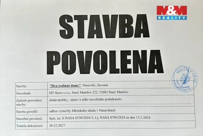 Prodej pozemku pro bydlení, Nasavrky, 503 m2