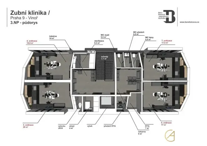 Pronájem ordinace, Praha - Vinoř, Mladoboleslavská, 97 m2