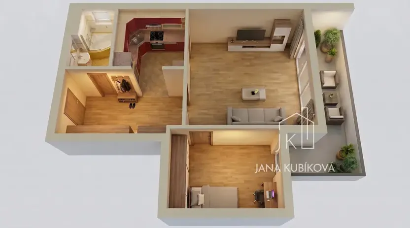 Pronájem bytu 2+1, Kyjov, Sv. Čecha, 60 m2