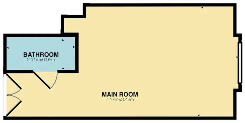 Pronájem bytu 1+kk, Praha - Vršovice, Slovinská, 22 m2