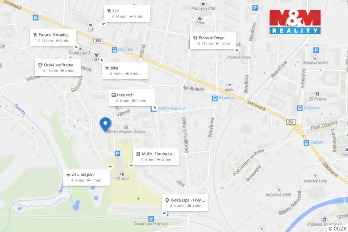 Pronájem bytu 1+1, Česká Lípa, Větrná, 36 m2