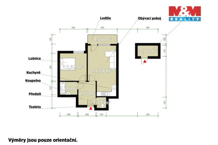 Prodej bytu 2+kk, Praha, Sazovická, 47 m2