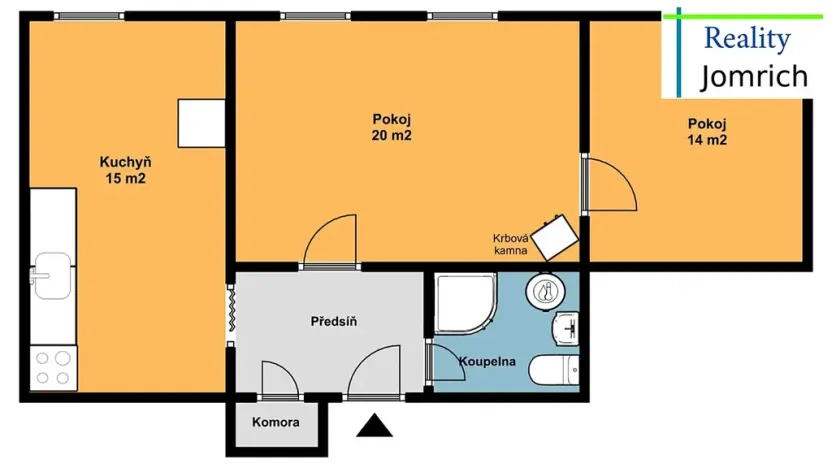 Pronájem bytu 2+1, Liberec, Na Srázu, 52 m2
