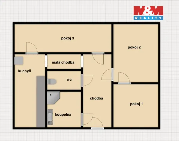 Pronájem bytu 3+1, Dobruška, Opočenská, 68 m2