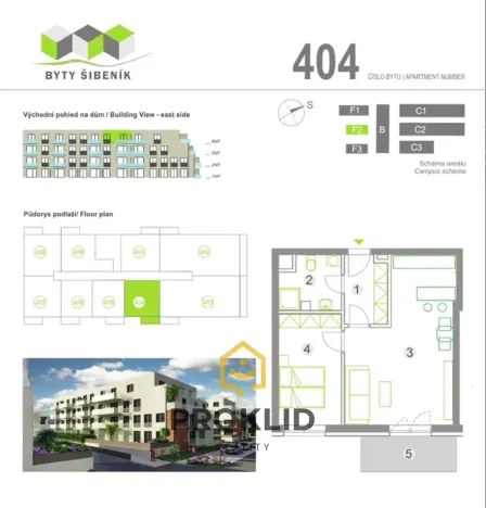Prodej bytu 2+kk, Olomouc, Třída Jiřího Pelikána, 59 m2