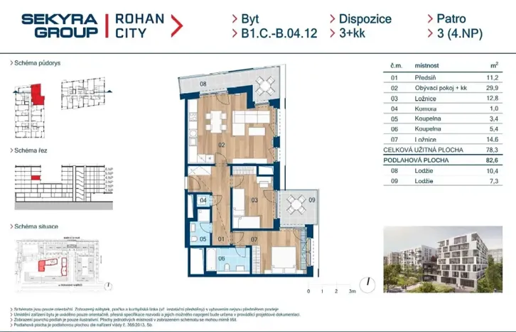 Prodej bytu 3+kk, Praha - Karlín, Sokolova, 51 m2