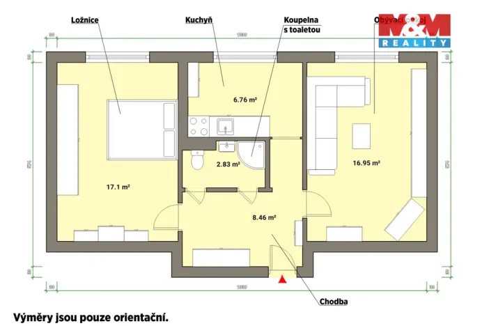 Prodej bytu 2+1, Cheb, V Zahradách, 60 m2