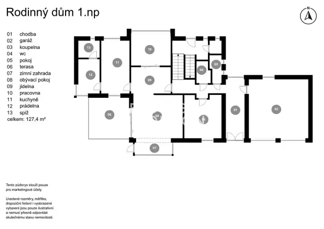 Prodej rodinného domu, Hřebeč, Jižní, 256 m2