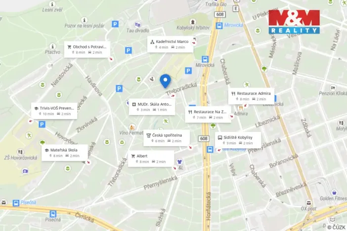 Pronájem bytu 2+kk, Praha - Kobylisy, Třeboradická, 40 m2