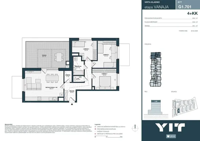 Prodej bytu 4+kk, Kladno, Unhošťská, 86 m2