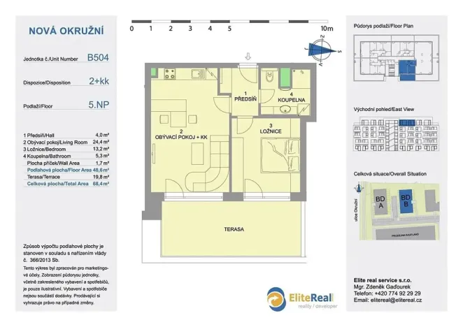Pronájem bytu 2+kk, Olomouc, Frištenského, 48 m2