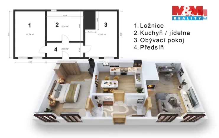 Prodej rodinného domu, Netolice, Pod Jánem, 34 m2