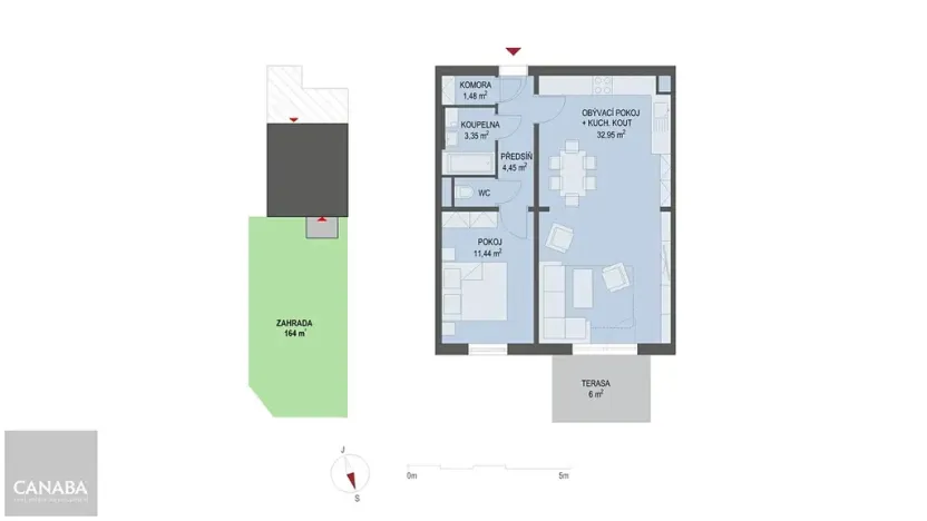 Prodej bytu 2+kk, Nehvizdy, 55 m2