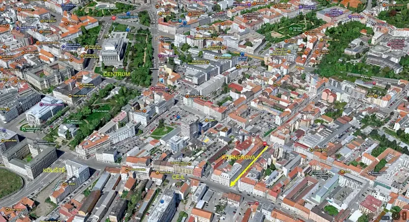 Pronájem bytu 1+kk, Brno, Körnerova, 15 m2