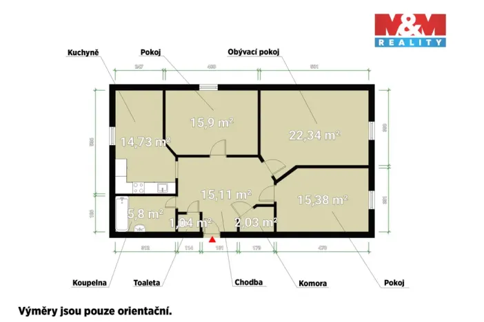 Prodej bytu 3+1, Město Touškov, Partyzánská, 81 m2