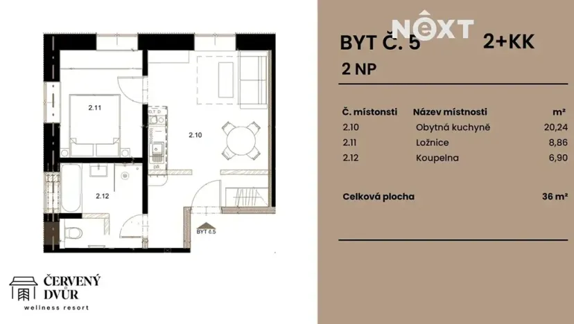 Prodej bytu 2+kk, Rapotín, Výzkumníků, 39 m2