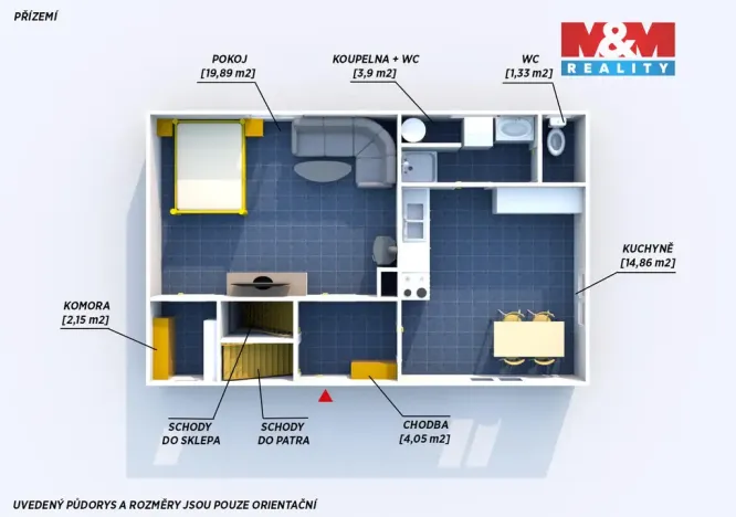 Pronájem rodinného domu, Komárov, Sadová, 47 m2