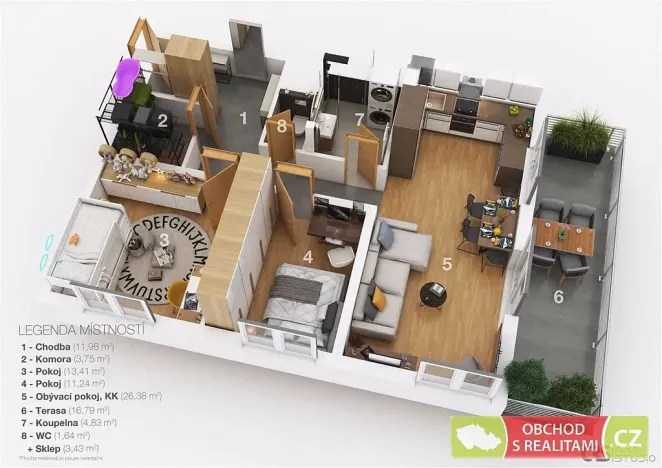 Prodej bytu 2+kk, Praha, Studnická, 73 m2