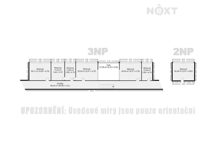 Pronájem kanceláře, Praha - Prosek, Prosecká, 28 m2