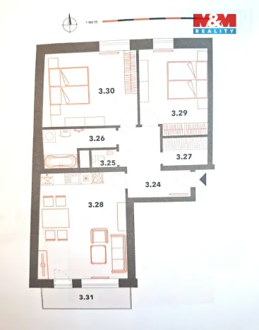 Prodej bytu 3+kk, Odolena Voda, K Cukrovaru, 76 m2