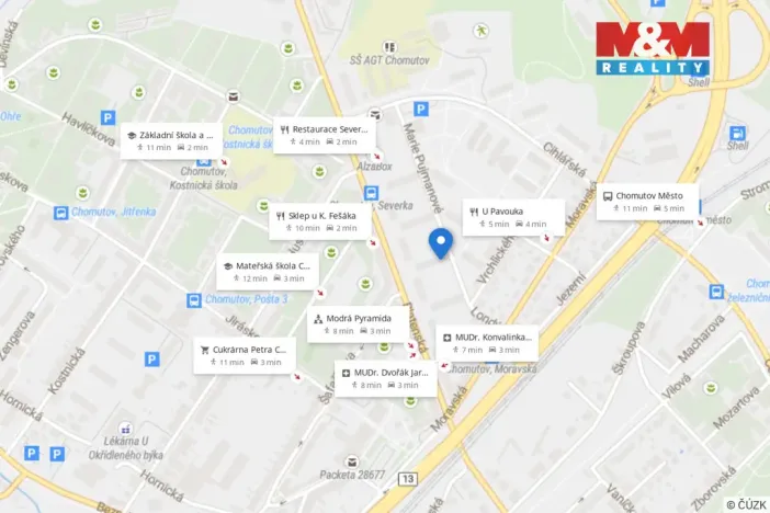 Pronájem bytu 2+1, Chomutov, Blatenská, 51 m2