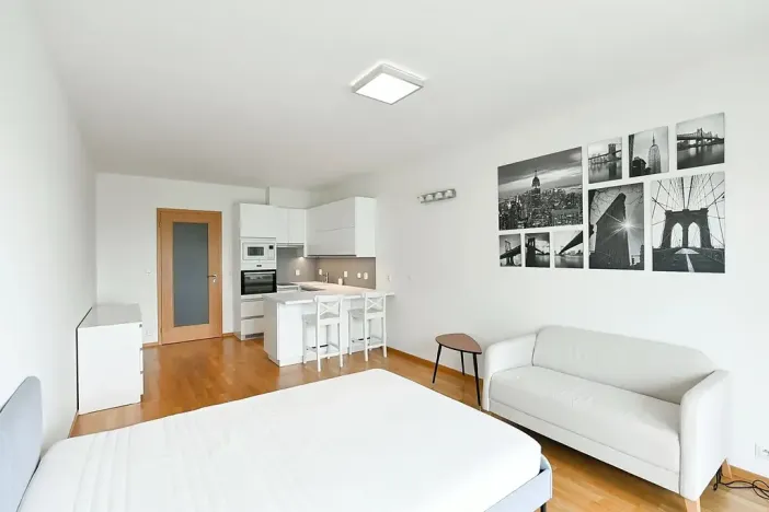 Pronájem bytu 1+kk, Praha - Řeporyje, Kakosova, 42 m2