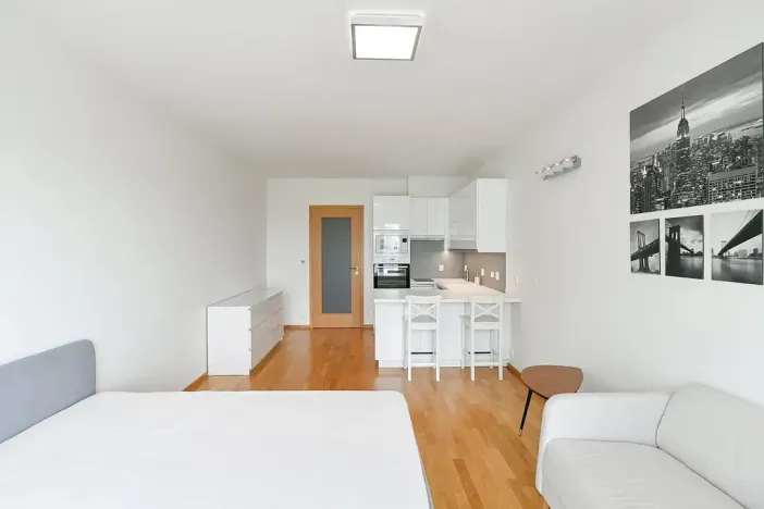 Pronájem bytu 1+kk, Praha - Řeporyje, Kakosova, 42 m2