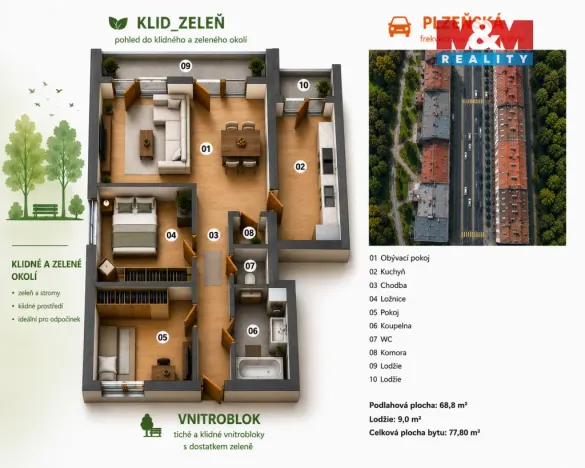 Prodej bytu 3+1, Praha - Smíchov, Plzeňská, 69 m2