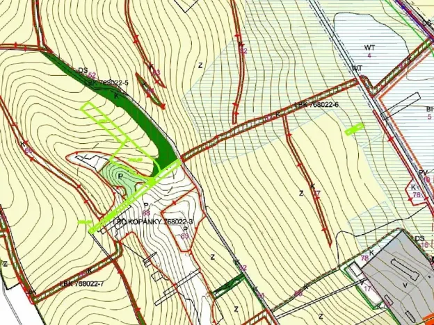 Dražba pole, Traplice, 17688 m2