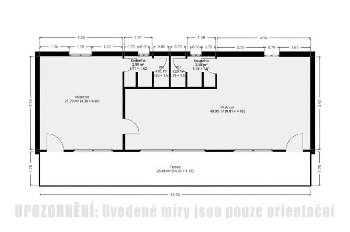 Prodej obchodního prostoru, Přelouč, Smetanova, 69 m2