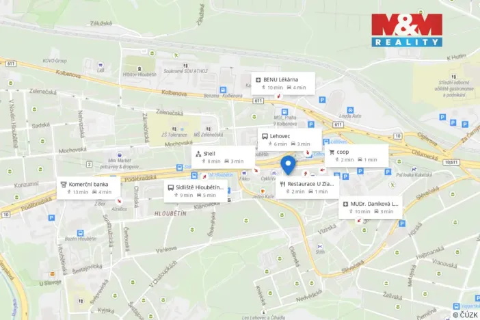 Pronájem bytu 2+kk, Praha - Hloubětín, Kardašovská, 39 m2