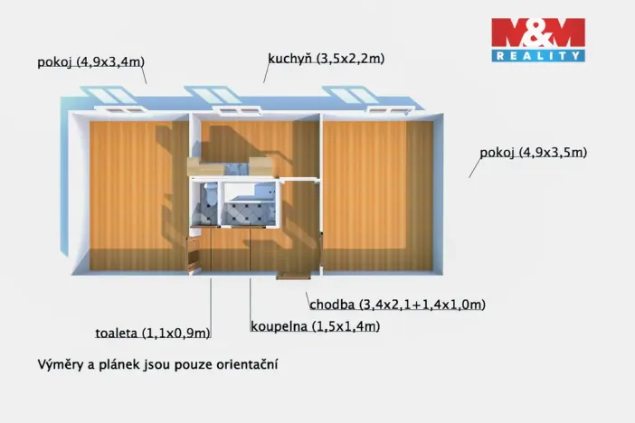 Pronájem bytu 2+1, Rotava, Sídliště, 54 m2
