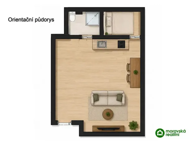 Prodej bytu 1+kk, Brno, Viniční, 27 m2