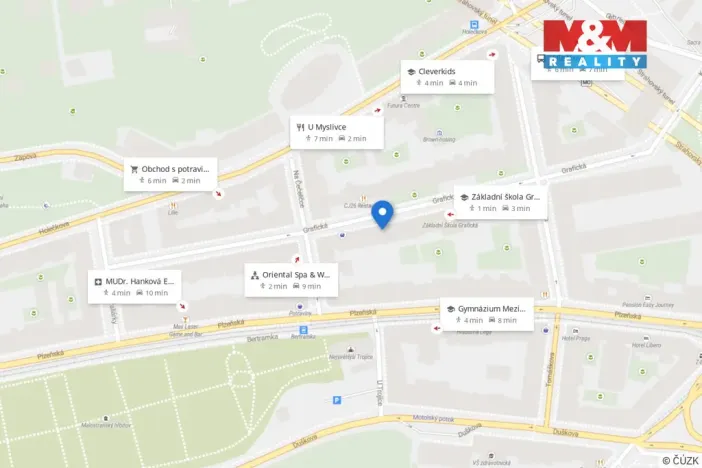 Prodej bytu 2+kk, Praha - Smíchov, Grafická, 43 m2