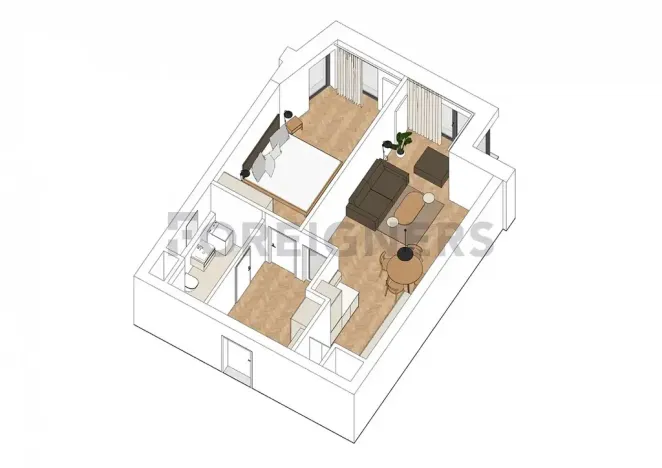 Pronájem bytu 2+kk, Brno, Jaselská, 51 m2