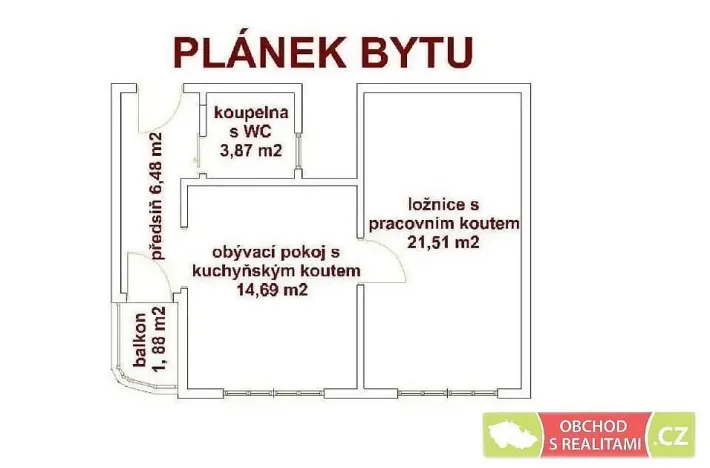 Pronájem bytu 2+kk, Praha, Nuselská, 52 m2